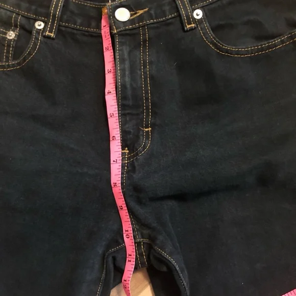 Calvin Klein Jeans Dark Blue Wash Boot Cut Size 8 32" Length - Picture 9 of 14